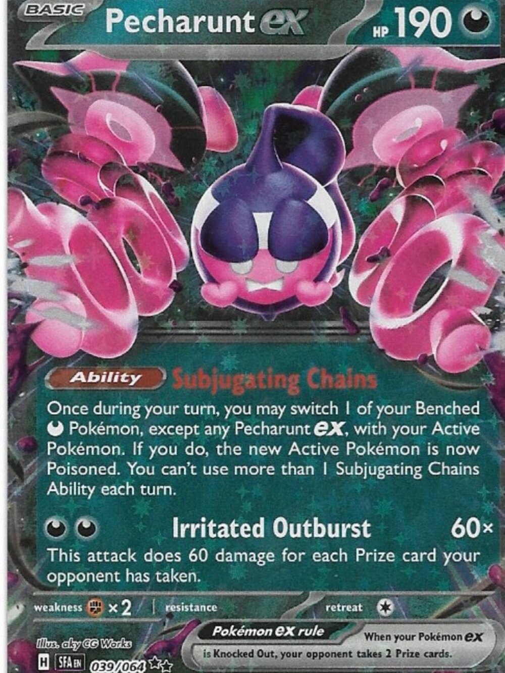 Pokemon Pecharunt ex 039/064 Shrouded Fable Non-Holo NM